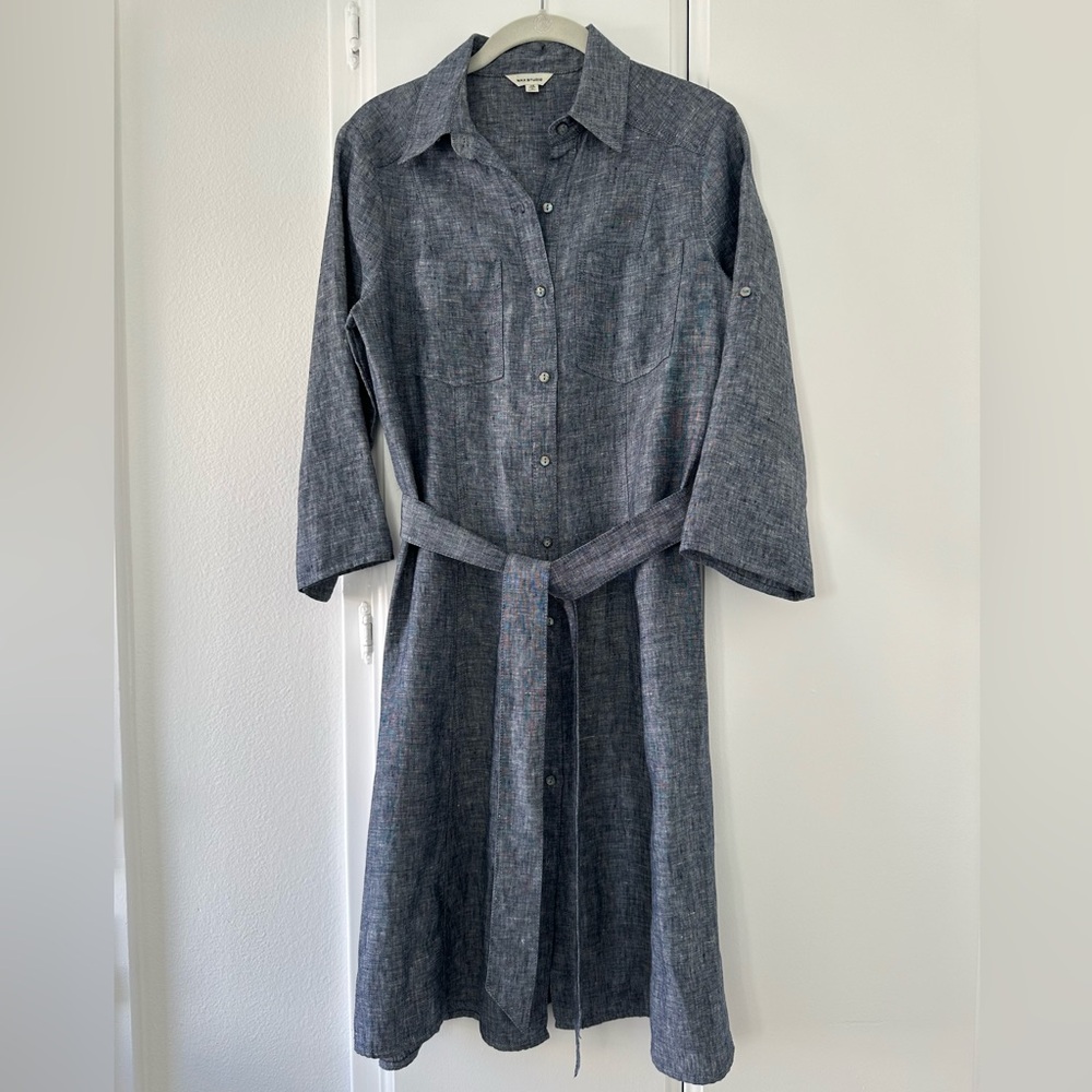 Chambray shirt dress
